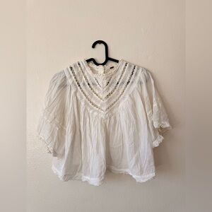 Free People White Lace Blouse